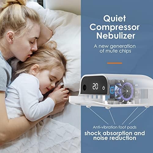 Smart Nebulizer, Intelligent Digital Display Nebulizer Machine for Adults and Kids,Low Noise Compression Nebulizer for Breathing Problems,Desktop Jet Nebulizer for Home Use